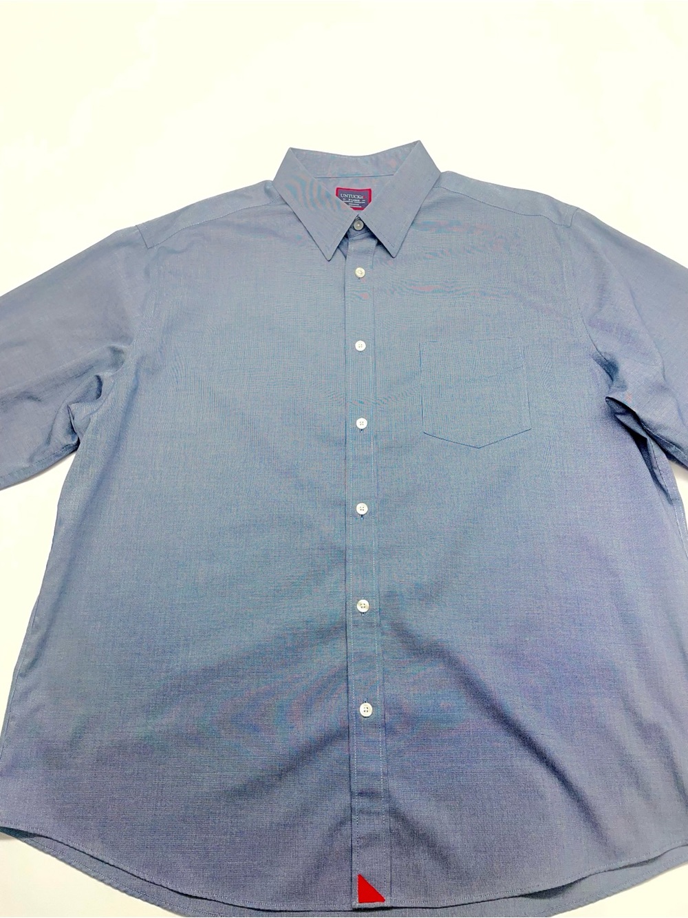 UNTUCKit Relaxed Fit Long-Sleeve Button-Down Shirt - Gray/Blue Wrinkle Free XL